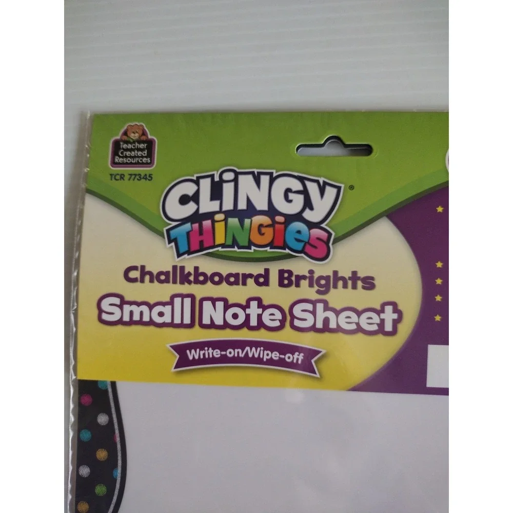 Teacher Created Resources Black Confetti Clingy Thingies‎ Small Note Sheet 77345